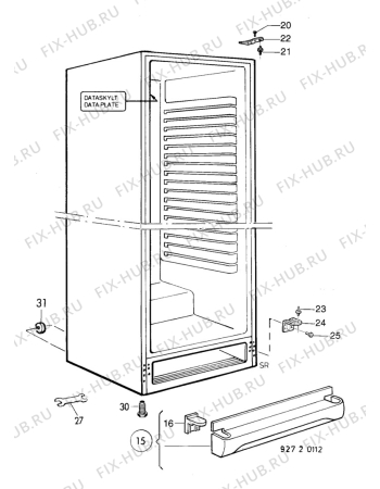 Взрыв-схема холодильника Privileg 006147-3 - Схема узла C10 Cabinet